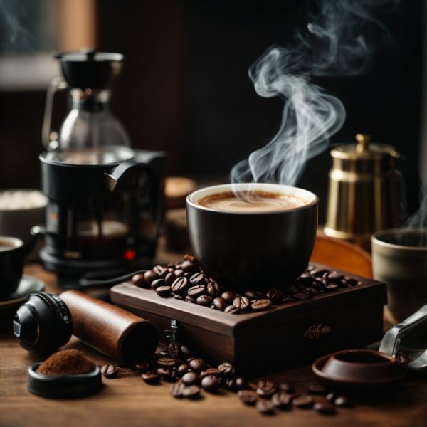 PhotoReal_Coffee_tools_placed_on_a_table_with_coffee_smoke_sur_2-1024x1024